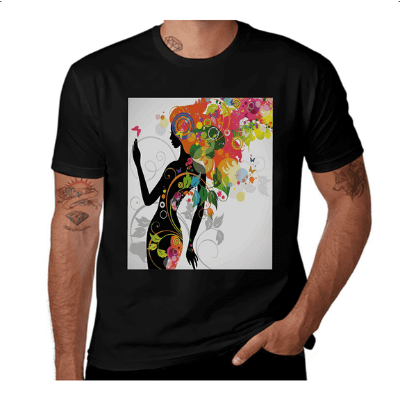 Butterfly Leaf Spring-Colorful-Multicolor Casual Streetwea Everyday Tshirt Comfortable Wear tee shirt