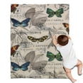 thumbnail image 1 of Butterfly Leaf Text Pattern Blanket,Comfortable Soft Flannel Throw Blanket,All Season,Warm Lightweight Blankets for Sofa Bed Couch Living Room Chair,30"x40", 1 of 4