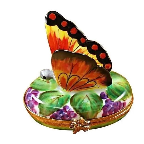 Butterfly Limoges Box for Nature Lovers Limoges Box Porcelain Figurine