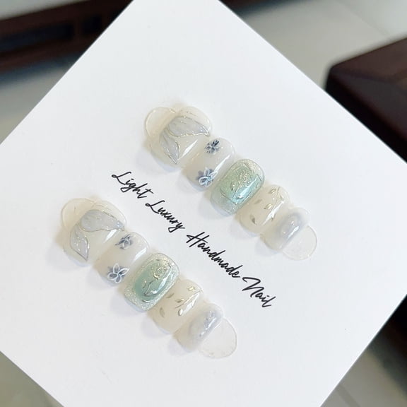 Butterfly Love Flower Gold Rose Cat Eye Smudge Pure Handmade Wear Nail Smudge Advanced Nail Patch