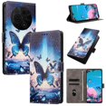 thumbnail image 1 of Butterfly Love Flower Wallet Case for TCL 605 / TCL 60 SE, PU Leather Flip Folio Cover, Card Slots, Magnetic Closure, Kickstand, Shockproof Phone Case,Blue Butterfly,For TCL 605 / TCL 60 SE, 1 of 6
