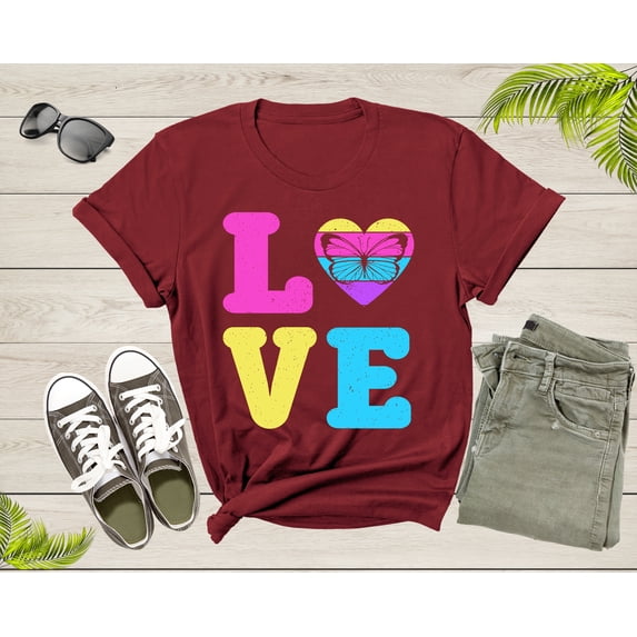 Butterfly Lovers Botanical Gift for Women Girl Mom Sister T-Shirt Vintage Butterfly Shirt Butterfly Lover Cute Butterfly Insect Gift
