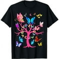 thumbnail image 1 of Butterfly Lovers Butterflies Circle The Tree Design Two T-Shirt, 1 of 3