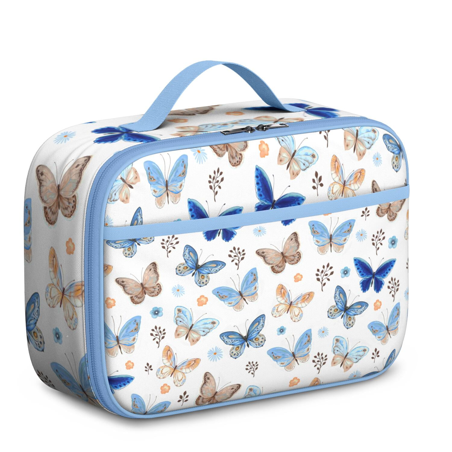 Butterfly Lovers Lunch Tote – Colorful Floral Tropical Insulated Lunch Bag for Preschool and Elementary School