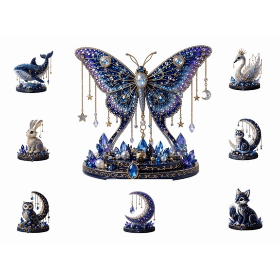 Butterfly Luna Guardian DIY Bead Kit, All-In-One Cosmic Beaded Craft Gift Set, Dreamy Celestial Handwork Kit for Holiday & Birthday Gifting