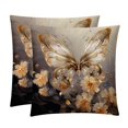 Butterfly Luxurious Velvet Throw Pillow Covers Set of 2 Bed Pillow