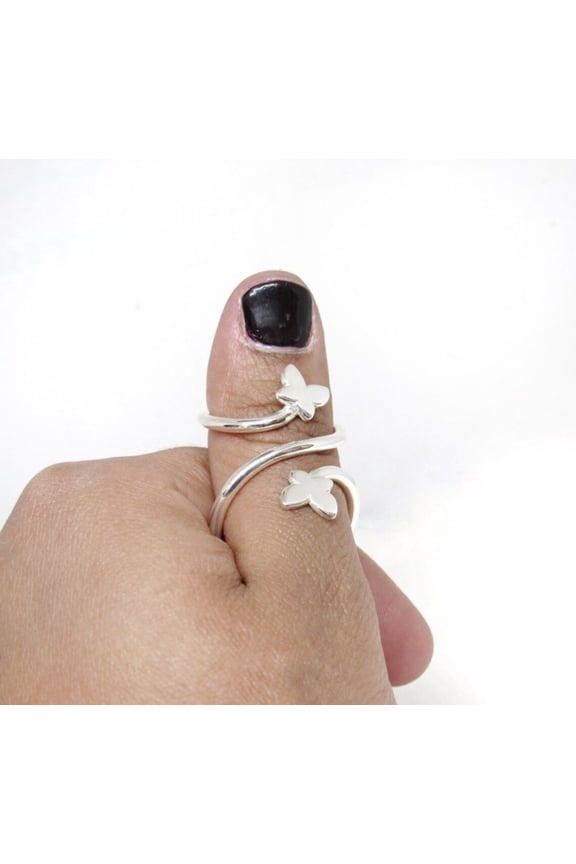 Butterfly Mallet Finger Ring • Trigger Finger Splint Ring • Sterling Silver Ring • Trigger Finger Ring • Silver Splint Ring