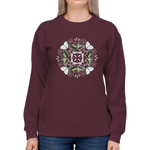 Butterfly Mandala I Sweatshirt Women -Jennifer Paxton Parker Designs, Female x-Large