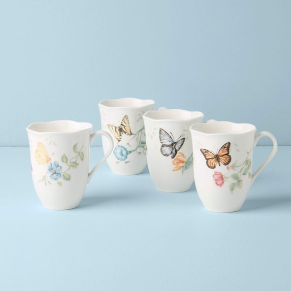 Butterfly Meadow 4-Piece Mug Set