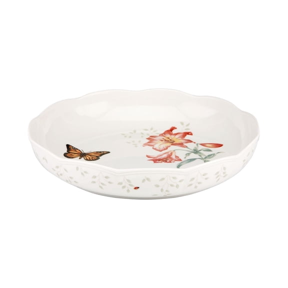 Butterfly Meadow Scalloped Low Serving Bowl