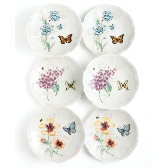 Butterfly Meadow Tidbit Party Plates, Set of 6