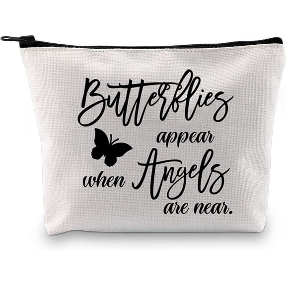 Butterfly Memorial Gift Butterfly Lover Gift Butterflies Appear When Angels are Near Loss of Love One Travel Makeup Bag