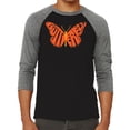 thumbnail image 1 of Butterfly - Men's Raglan Baseball Word Art T-Shirt, 1 of 2