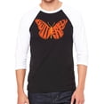 thumbnail image 1 of Butterfly - Men's Raglan Baseball Word Art T-Shirt, 1 of 2