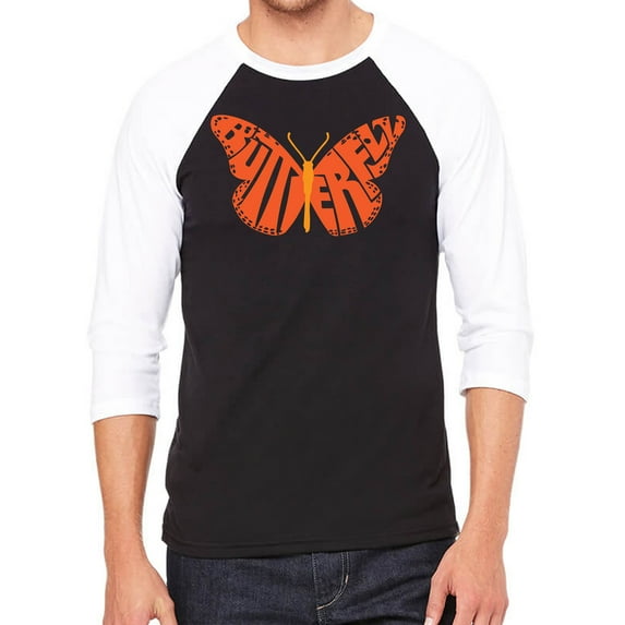 Butterfly - Men's Raglan Baseball Word Art T-Shirt
