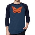 thumbnail image 1 of Butterfly - Men's Raglan Baseball Word Art T-Shirt, 1 of 2