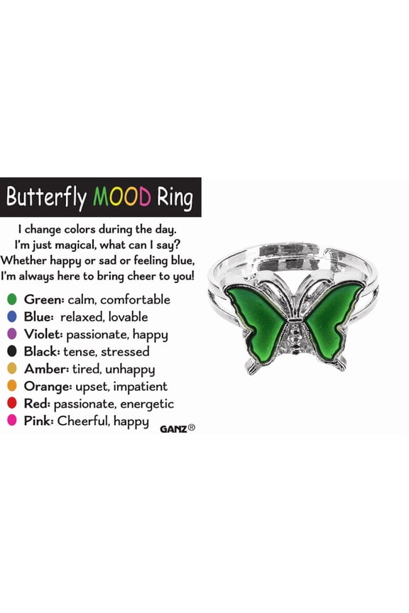 Butterfly Mood Ring With Sentiment Card