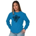 thumbnail image 1 of Butterfly Moth Key Spiritual Meaning Long Sleeve Tee Women Brisco Brands 3X, 1 of 6