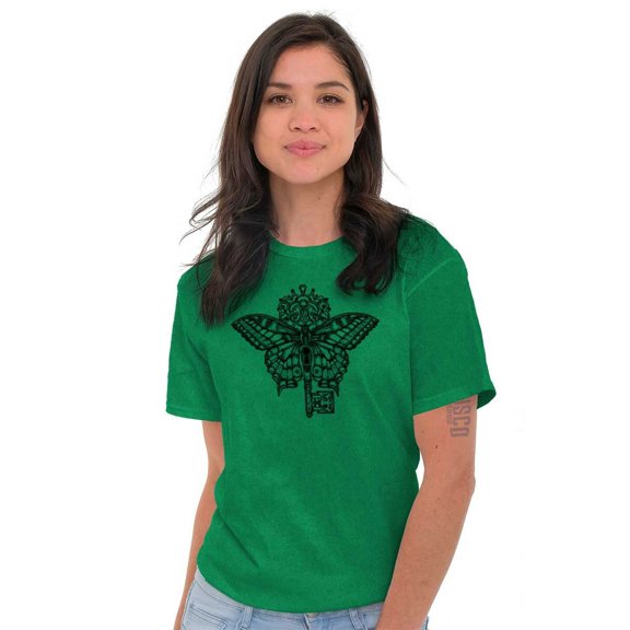 Butterfly Moth Key Spiritual Meaning Women's Plus Size Graphic Tee Brisco Brands 3X