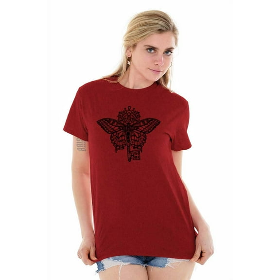 Butterfly Moth Key Spiritual Meaning Women's Graphic T Shirt Tees Brisco Brands S