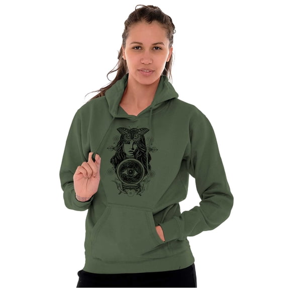 Butterfly Moth Spiritual Crystal Ball Hoodie Sweatshirt Women Brisco Brands M