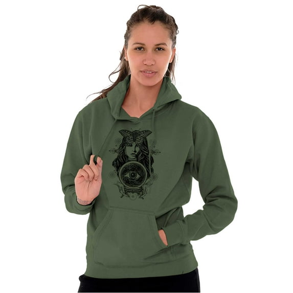 Butterfly Moth Spiritual Crystal Ball Hoodie Sweatshirt Women Brisco Brands S