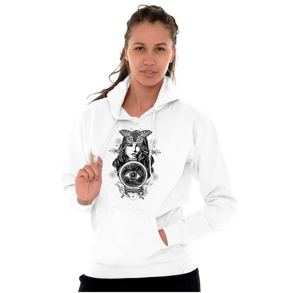Butterfly Moth Spiritual Crystal Ball Women Plus Size Graphic Pullover Hoodie Brisco Brands 2X
