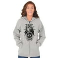 thumbnail image 1 of Butterfly Moth Spiritual Crystal Ball Womens Plus Size Graphic Zipper Hoodie Brisco Brands 3X, 1 of 5