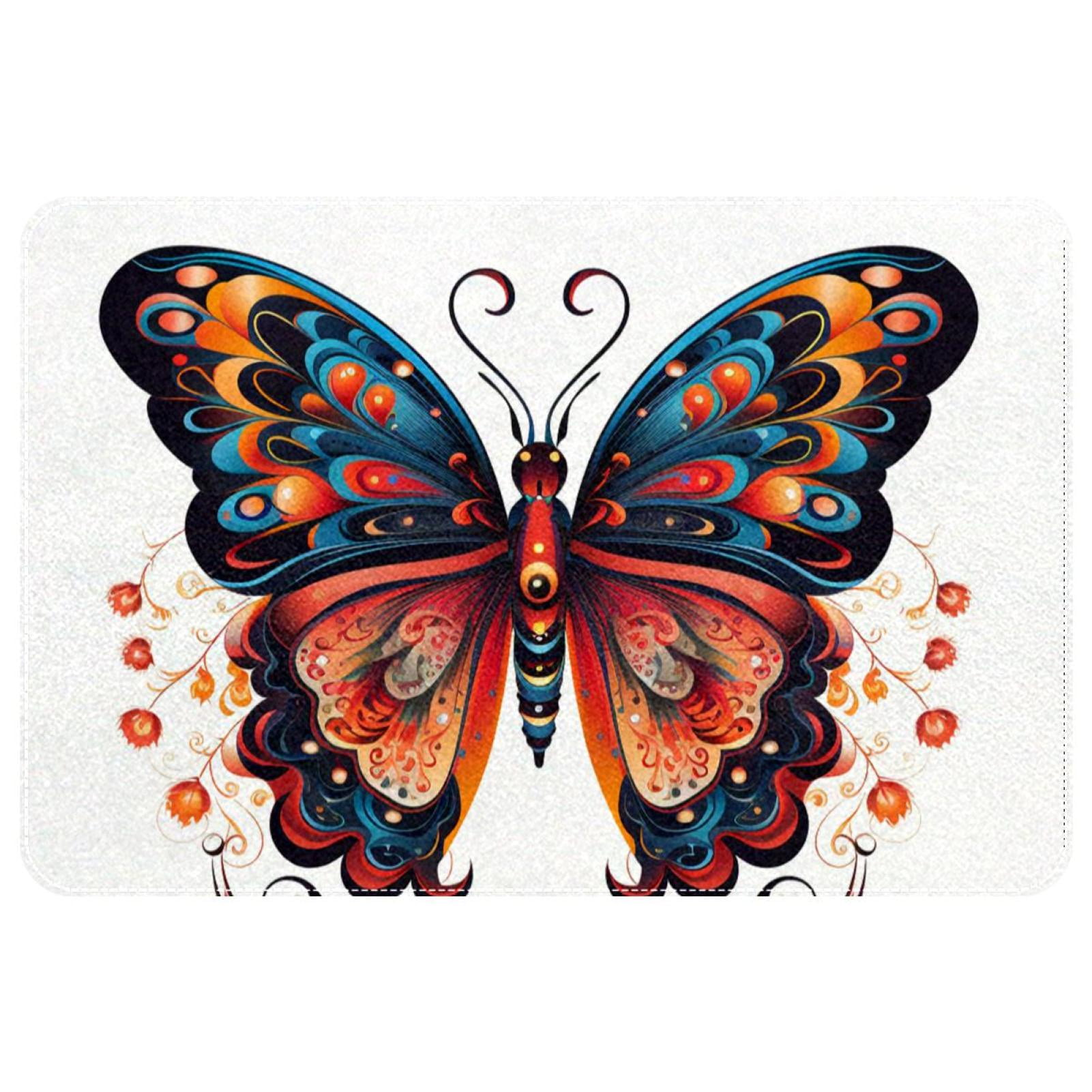 Butterfly Mother's Day Gifts for Grandma Right Angle Floor Mat with