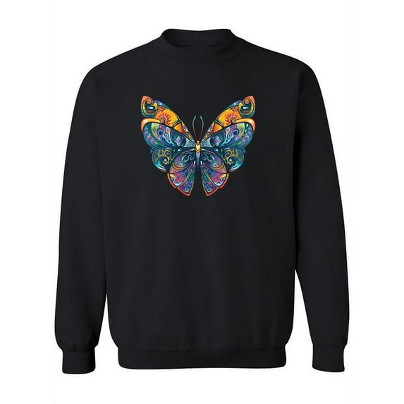 Butterfly Motley Sweatshirt Women -Image by Shutterstock, Female Large