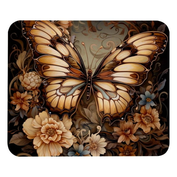 Butterfly Mouse Pad, Cloth with Rubberized Base