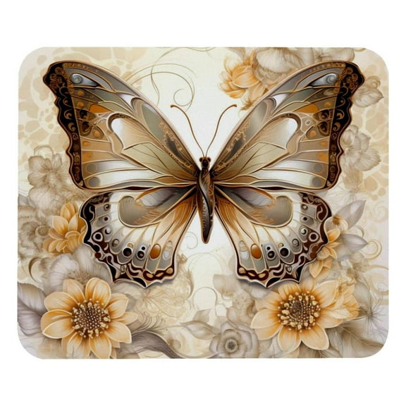 Butterfly Mouse Pad for Laptop Wireless Mouse Home Office Travel, Portable & Washable