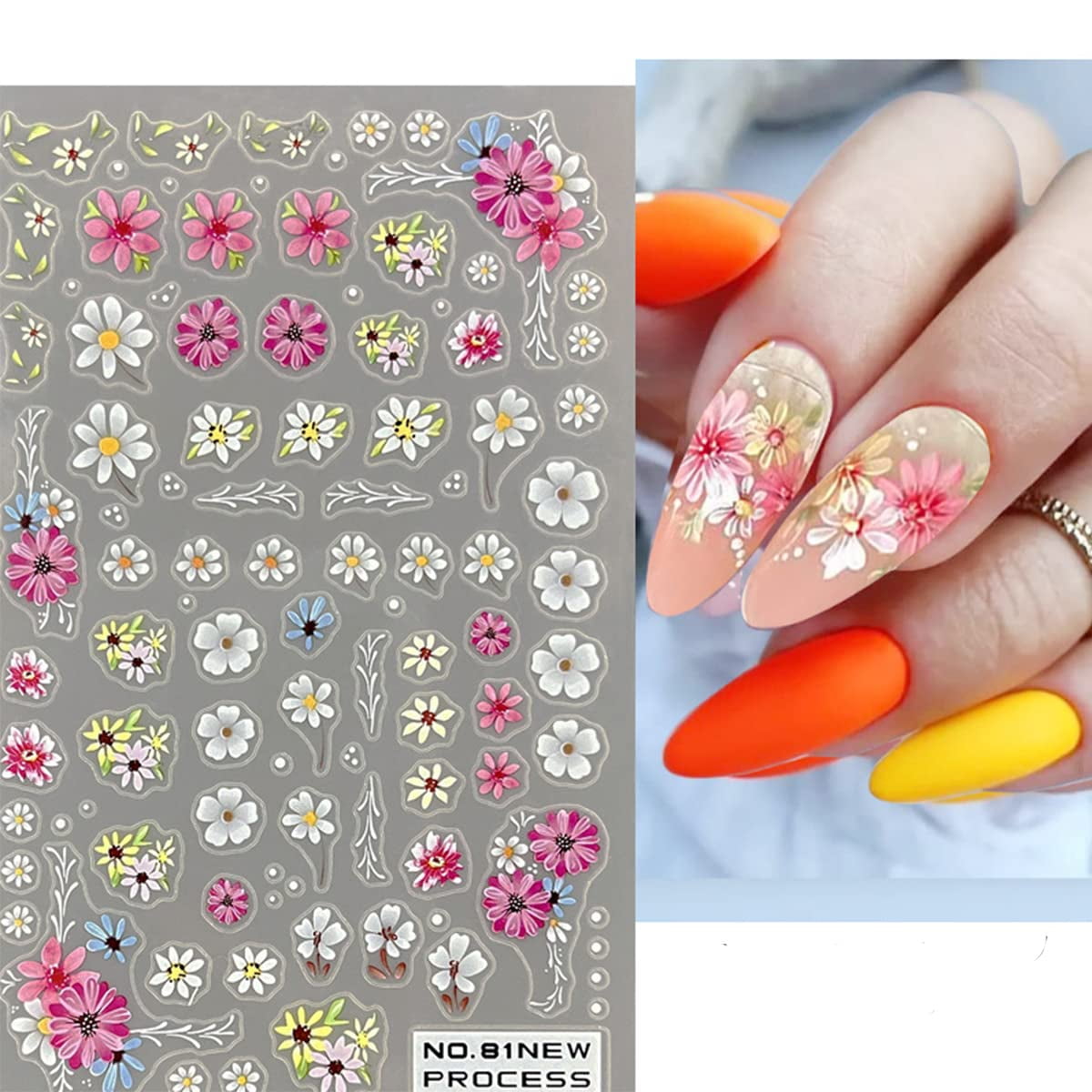 Amazon.com: Flowers Nail Decals, 3D Self-Adhesive White Floral Nail Art  Stickers French Hollow Flower Leaf Nail Art Designs Manicure Tips  Accessories DIY Nail Art Decoration for Acrylic Nails, 12 Styles : Beauty