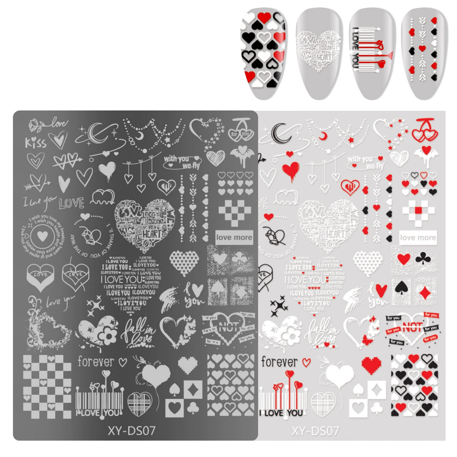 Butterfly Nails Art Stamping Plates French Nails Template Flowers Nails