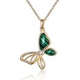thumbnail image 1 of Butterfly Necklace 925 Sterling Silver Necklaces for Women Butterfly Pendent with Mother of Pearl Sheel/Malachite Fashion Jewelry Gifts for Women Her, 1 of 5