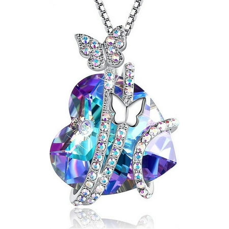 Butterfly Necklaces With Birthstone Crystals,mothers Day