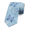 thumbnail image 1 of Butterfly Necktie, Blue Dragonflies, Dress Tie, 3.7", Blue Pale Blue White, by Ambesonne, 1 of 3