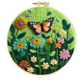 thumbnail image 1 of Butterfly Needle Felting Set, Beginner Felt Painting Set, With Wool Felt Painting Set, Decorative Frame, Suitable for Home Decoration, 1 of 8