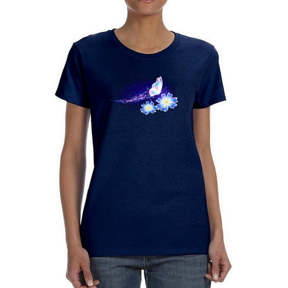 Butterfly Neon Art Shaped T-Shirt Women -Image by Shutterstock, Female XX-Large