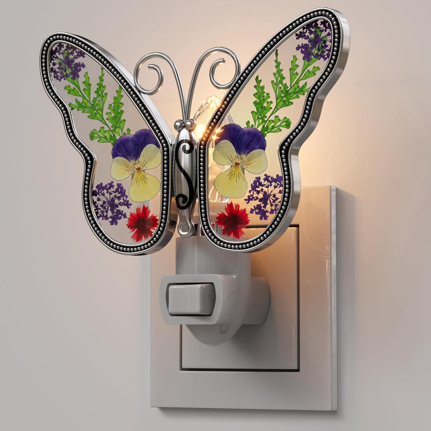 Butterfly Night Lights Plug into Wall 1-Pack 7W Plug in Night Light ...