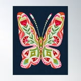 Butterfly No.2 - Retro 70S Butterfly. Andrea Lauren Poster Wall Art ...