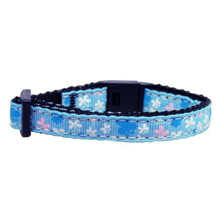 Butterfly Nylon Ribbon Collar Blue Cat Safety