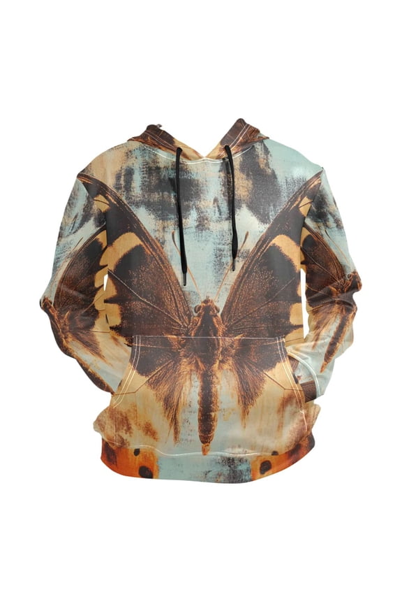 Butterfly Oil Painting Men’s Hoodies Sweatshirt Fleece Jackets Long Sleeve Sweatshirts