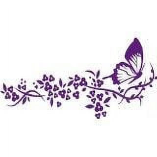 Butterfly On Branch Picture Art – Living Room – Peel & Stick Sticker - Vinyl Wall Decal