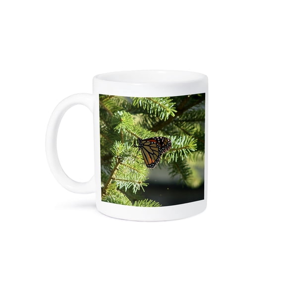 3dRose, Butterfly on Pine Tree Photographed by Angelandspot, 15oz Mug