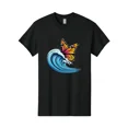 thumbnail image 1 of Butterfly-On-Wave Mens Graphic Tee, 100% Cotton, Casual Summer Wear, 1 of 2
