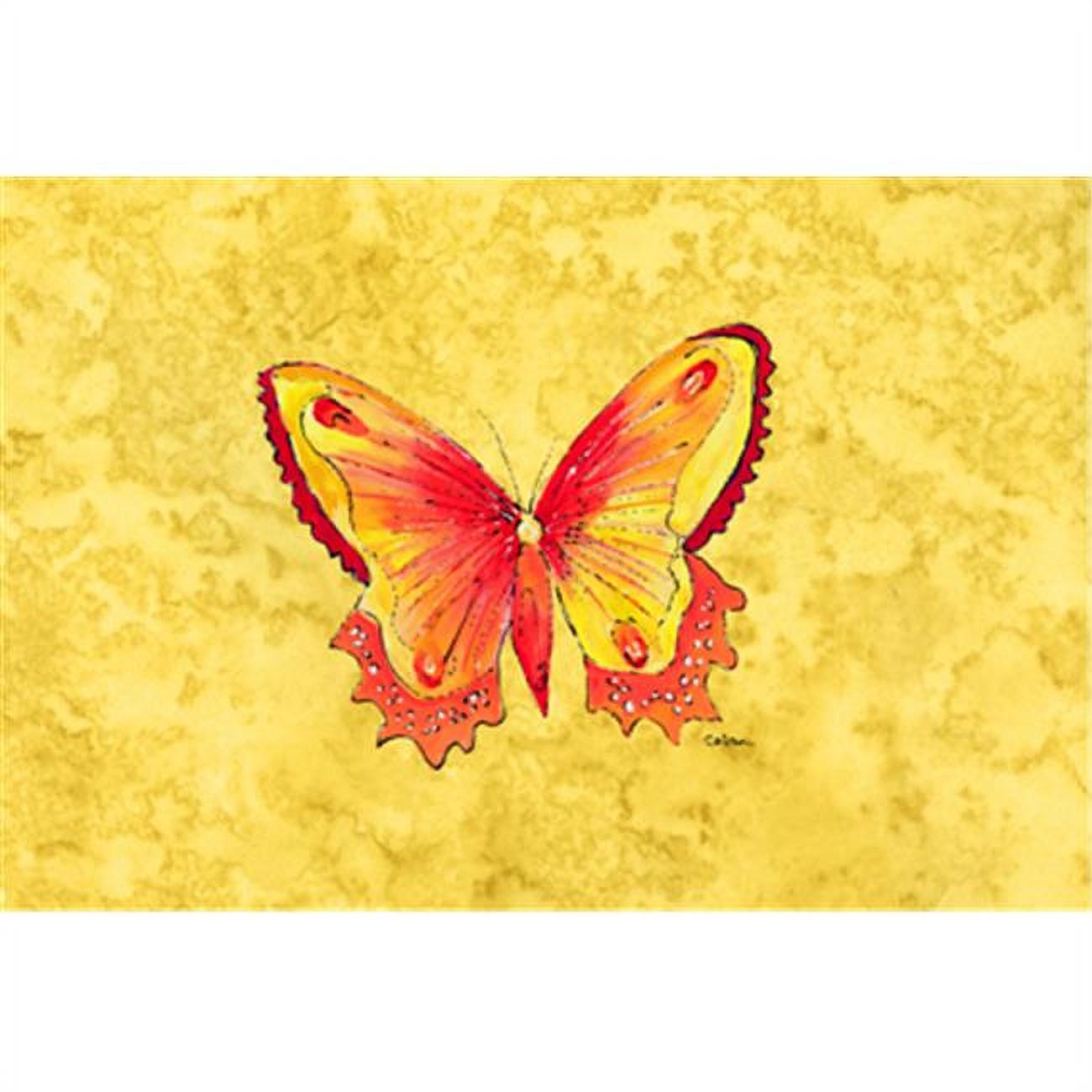 Butterfly On Yellow Fabric Placemat