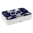 thumbnail image 1 of Butterfly PU Leather Necklace Organizer Jewelry Boxes Display Case with Removable Compartment, Portable, 1 of 6