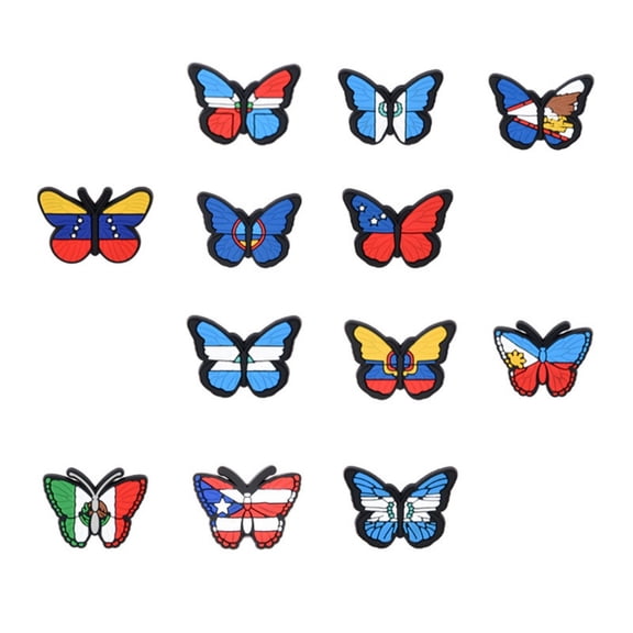 Butterfly PVC Soft Rubber Shoes Removable Decorative Buckle Hole Shoes Flower Shoe Buckle