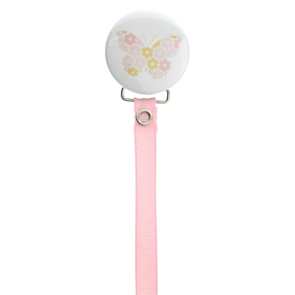 Butterfly Pacifier Clip with Matching Ribbon